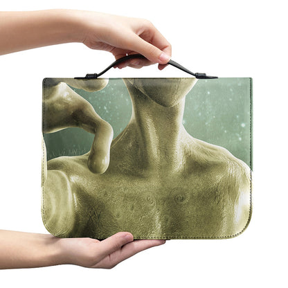 Grey Alien 3D Print Leather Bible Cover