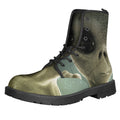 Grey Alien 3D Print Lace-Up Boots