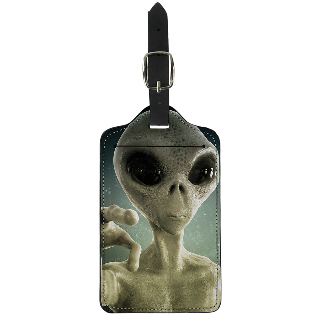 Grey Alien 3D Print Luggage Tag