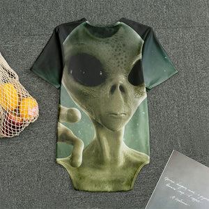 Grey Alien 3D Print Men's Bodysuit