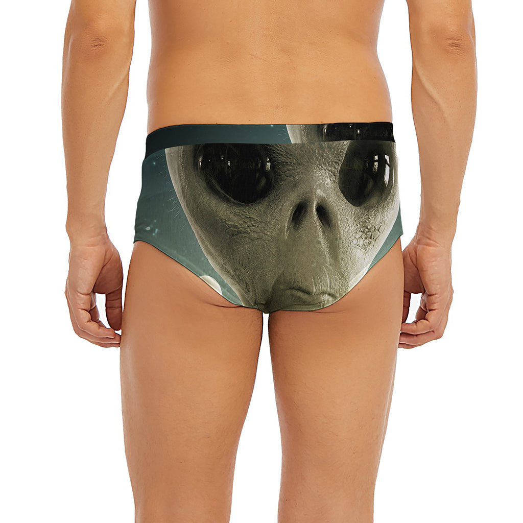 Grey Alien 3D Print Men's Briefs