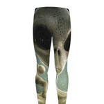 Grey Alien 3D Print Men's leggings