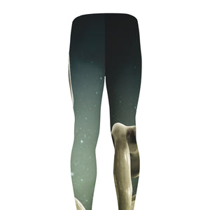 Grey Alien 3D Print Men's leggings