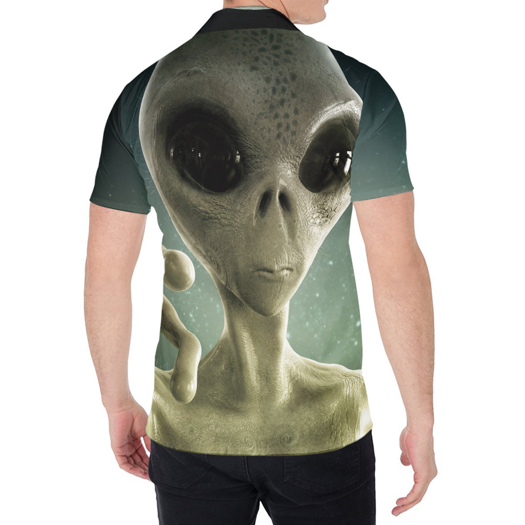Grey Alien 3D Print Men's Shirt