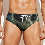 Grey Alien 3D Print Men's Swim Briefs