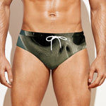 Grey Alien 3D Print Men's Swim Briefs