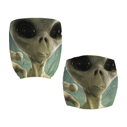 Grey Alien 3D Print Office Chair Cover