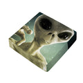 Grey Alien 3D Print Outdoor Seat Cushion Cover