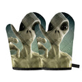 Grey Alien 3D Print Oven Mitts
