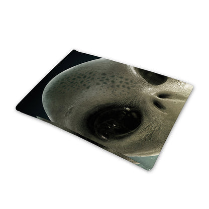 Grey Alien 3D Print Pet Cooling Mat Cover