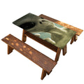 Grey Alien 3D Print Picnic Table Cover