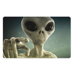 Grey Alien 3D Print Polyester Doormat