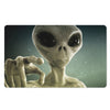 Grey Alien 3D Print Polyester Doormat