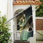 Grey Alien 3D Print Polyester Flag