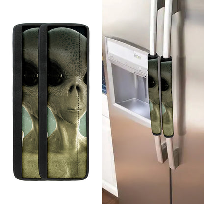 Grey Alien 3D Print Refrigerator Handle Covers