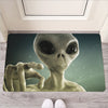 Grey Alien 3D Print Rubber Doormat