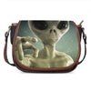 Grey Alien 3D Print Saddle Bag