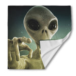 Grey Alien 3D Print Silk Bandana