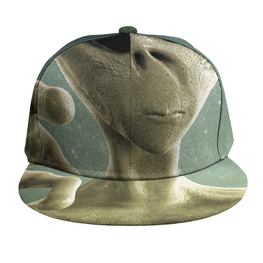 Grey Alien 3D Print Snapback Cap