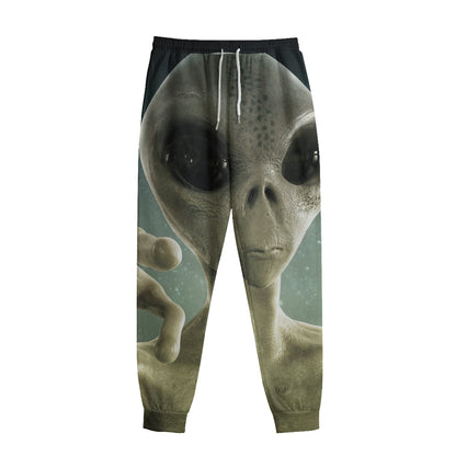 Grey Alien 3D Print Sweatpants