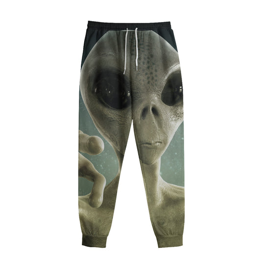Grey Alien 3D Print Sweatpants