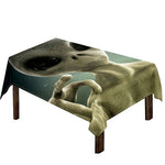 Grey Alien 3D Print Tablecloth