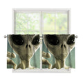 Grey Alien 3D Print Tier Curtains