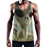 Grey Alien 3D Print Training Tank Top