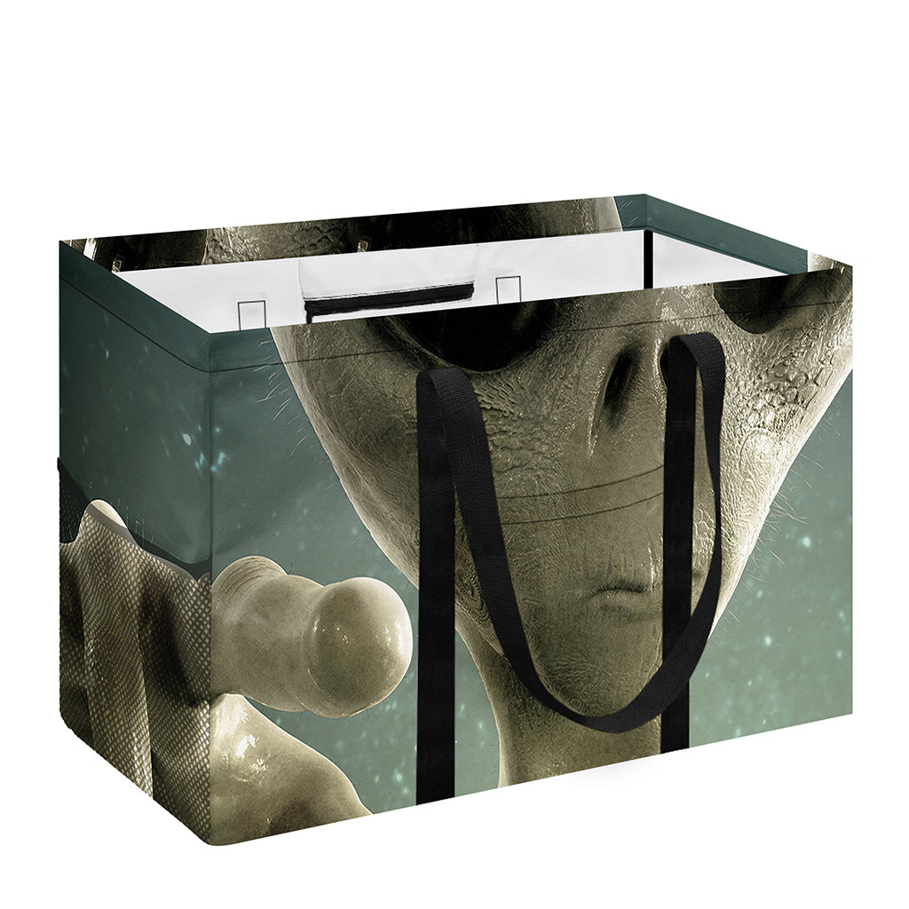 Grey Alien 3D Print Utility Tote Bag