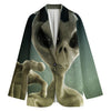 Grey Alien 3D Print Women's Blazer