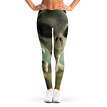 Grey Alien 3D Print Women's Leggings