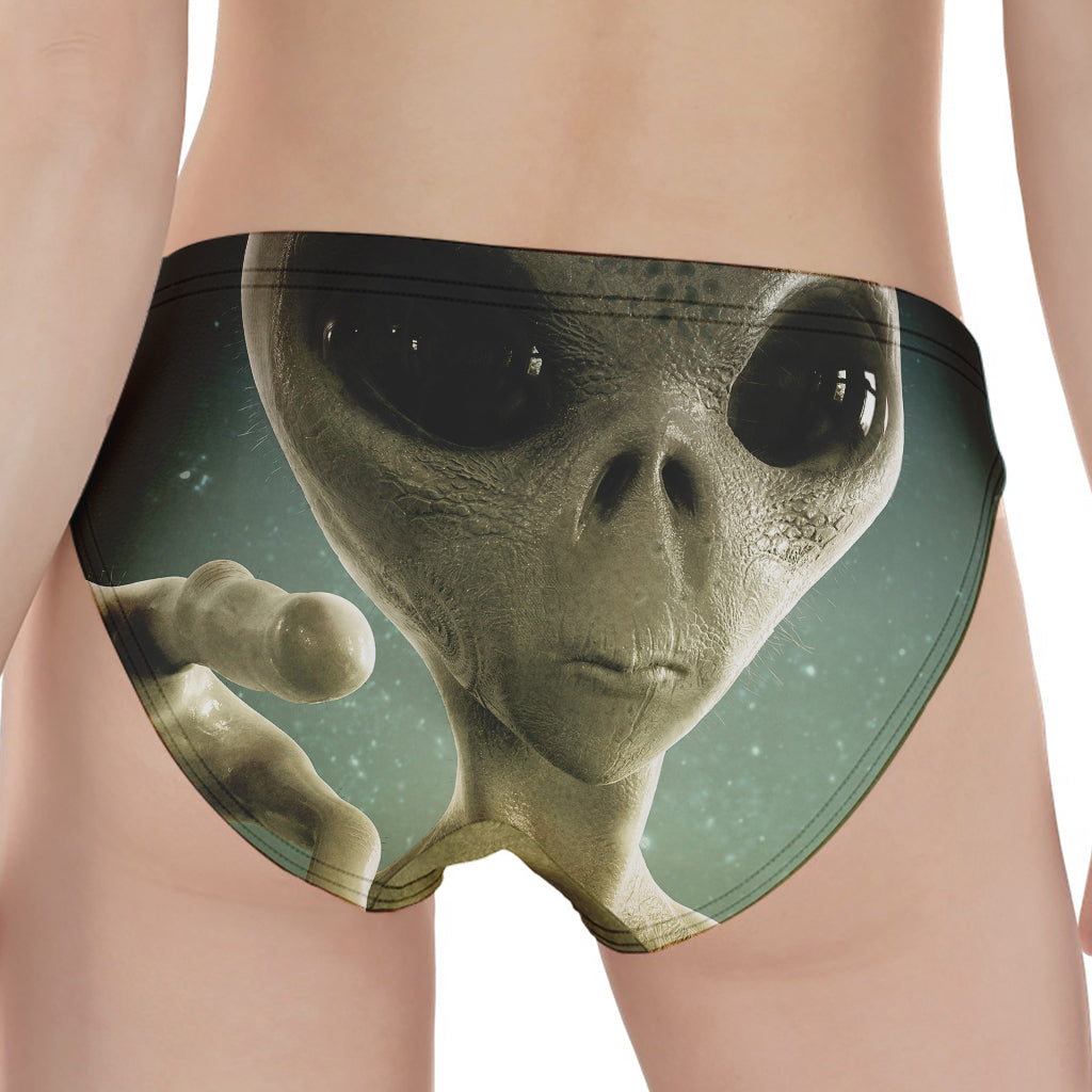 Grey Alien 3D Print Women's Panties