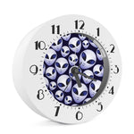Grey Alien Face Pattern Print Alarm Clock