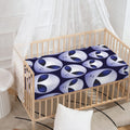 Grey Alien Face Pattern Print Baby Crib Sheet