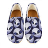 Grey Alien Face Pattern Print Casual Shoes