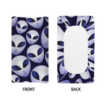 Grey Alien Face Pattern Print Changing Pad Cover