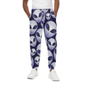 Grey Alien Face Pattern Print Cotton Sweatpants