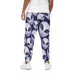 Grey Alien Face Pattern Print Cotton Pants