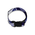 Grey Alien Face Pattern Print Dog Collar