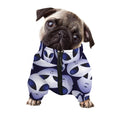 Grey Alien Face Pattern Print Dog Zip Up Jacket