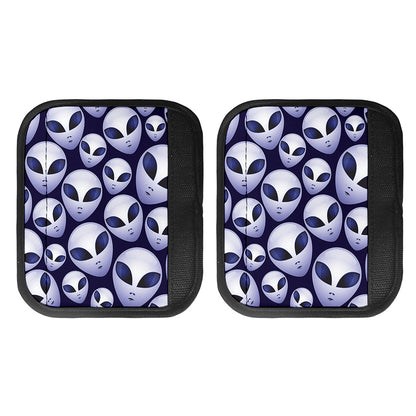 Grey Alien Face Pattern Print Handle Covers