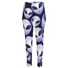 Grey Alien Face Pattern Print High-Waisted Pocket Leggings