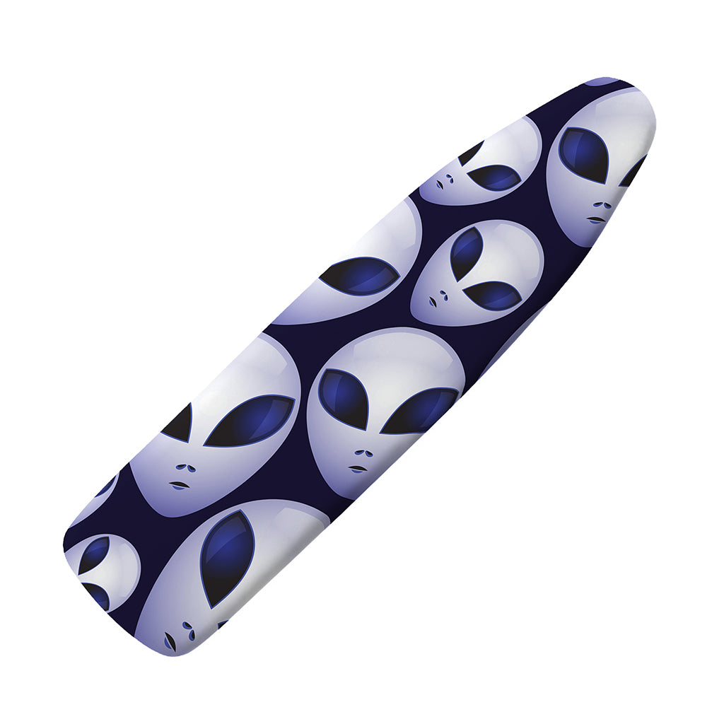Grey Alien Face Pattern Print Ironing Board Cover