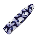 Grey Alien Face Pattern Print Ironing Board Cover