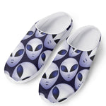 Grey Alien Face Pattern Print Mesh Casual Shoes