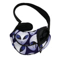 Grey Alien Face Pattern Print Pet Sling Carrier