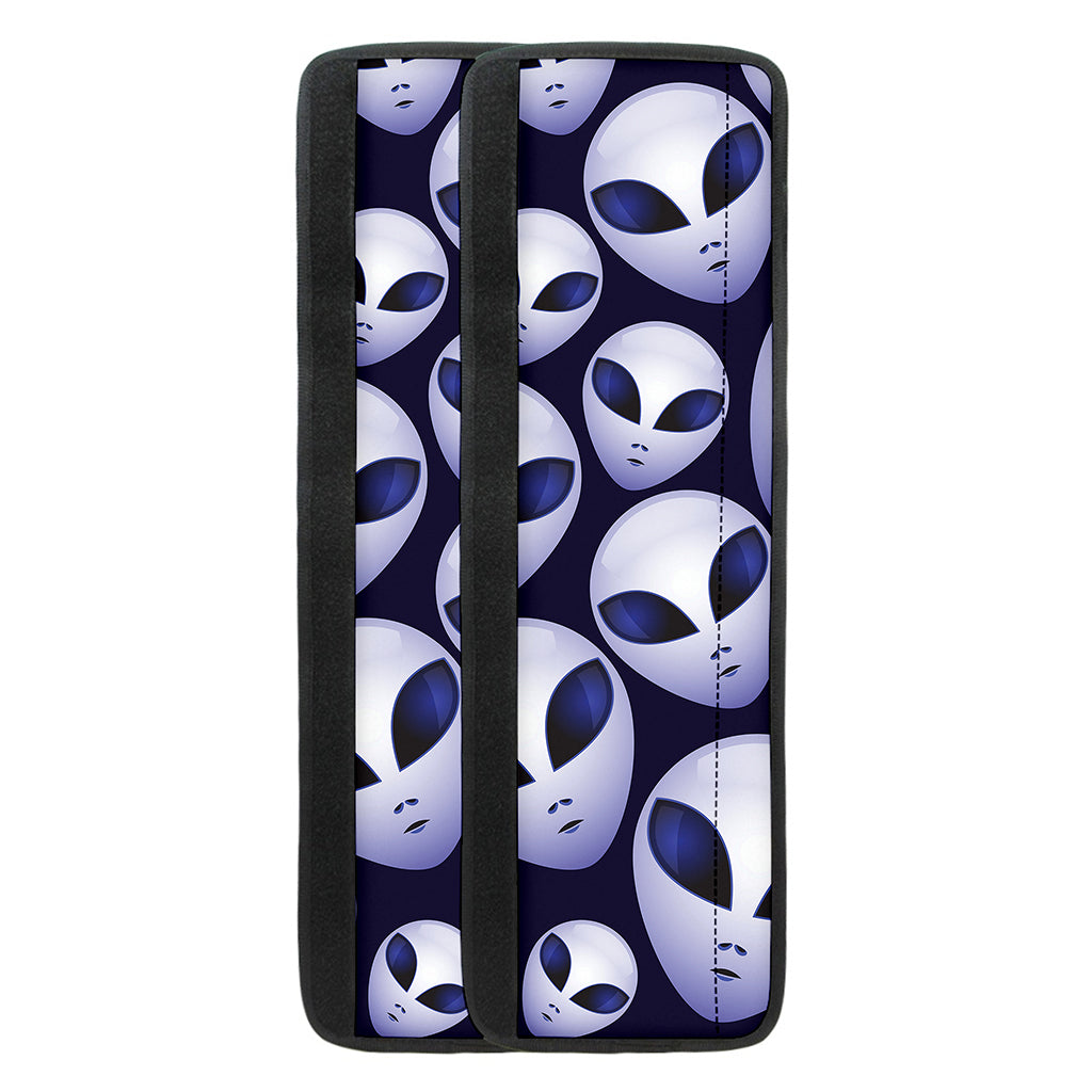 Grey Alien Face Pattern Print Refrigerator Handle Covers