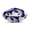 Grey Alien Face Pattern Print Rugby Ball