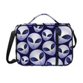 Grey Alien Face Pattern Print Shoulder Strap Bible Bag