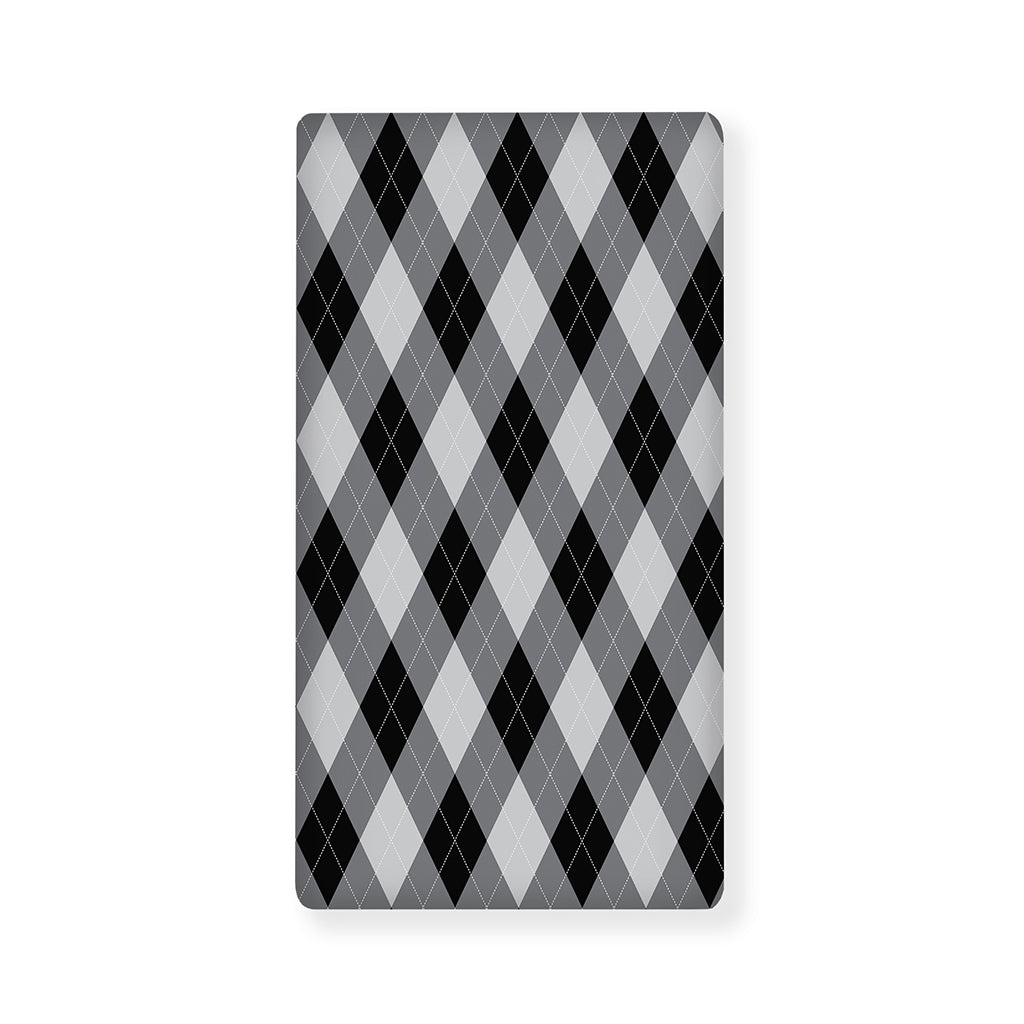 Grey And Black Argyle Pattern Print Baby Crib Sheet